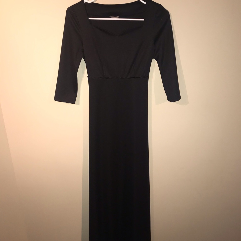 Long Black Gown - Long Sleeve